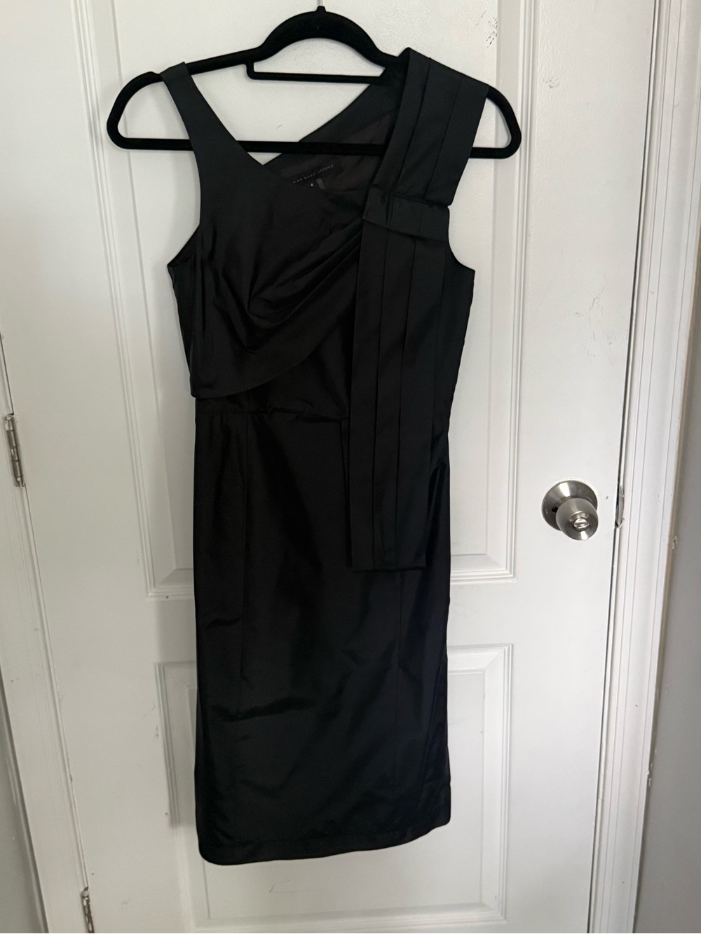 Marc By Marc Jacobs Black One-Shoulder Pleated Sash Dress - Picture 2 of 6